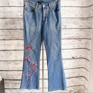 Karen Kane Lifestyle flare jeans with embroidery